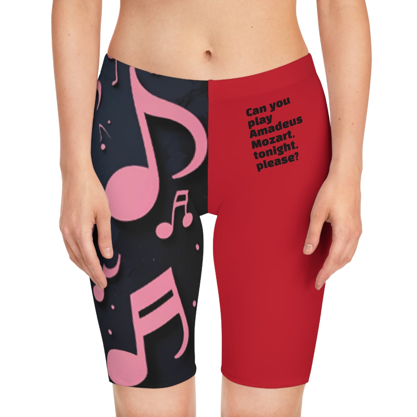 Bike Shorts - Romantic Mozart Quote Design