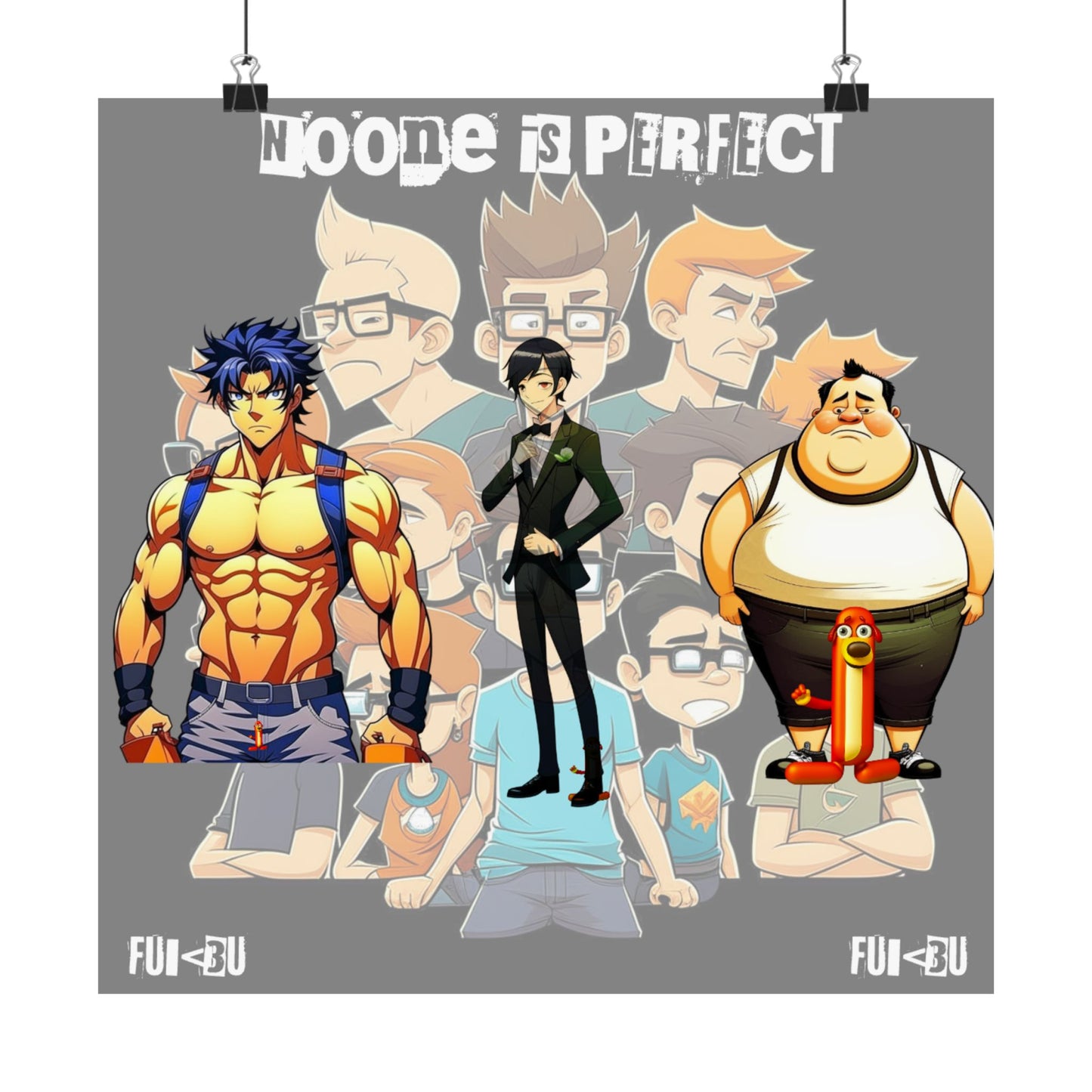 Satin Poster - Embrace Your Imperfections with Humor