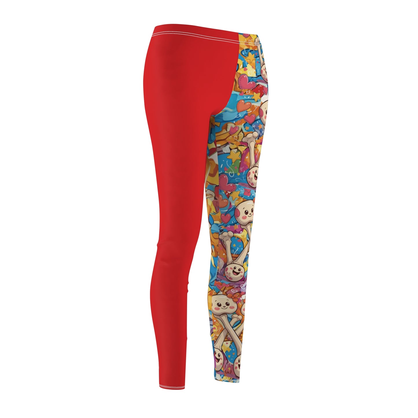 Leggings - 'Bone Me Tonight' Sexy Dual Color Women's Casual Leggings