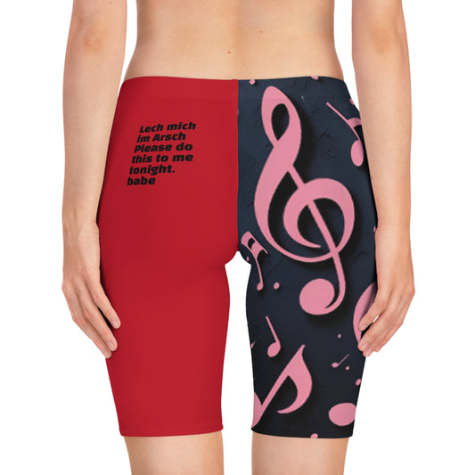 Bike Shorts - Romantic Mozart Quote Design
