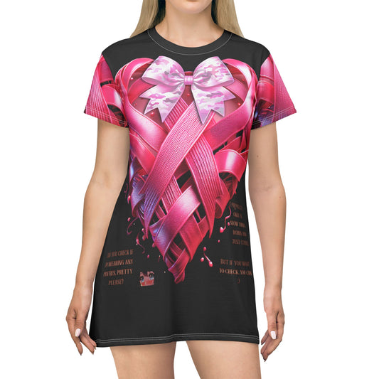 Naughty Worded T-Shirt Dress (Black)